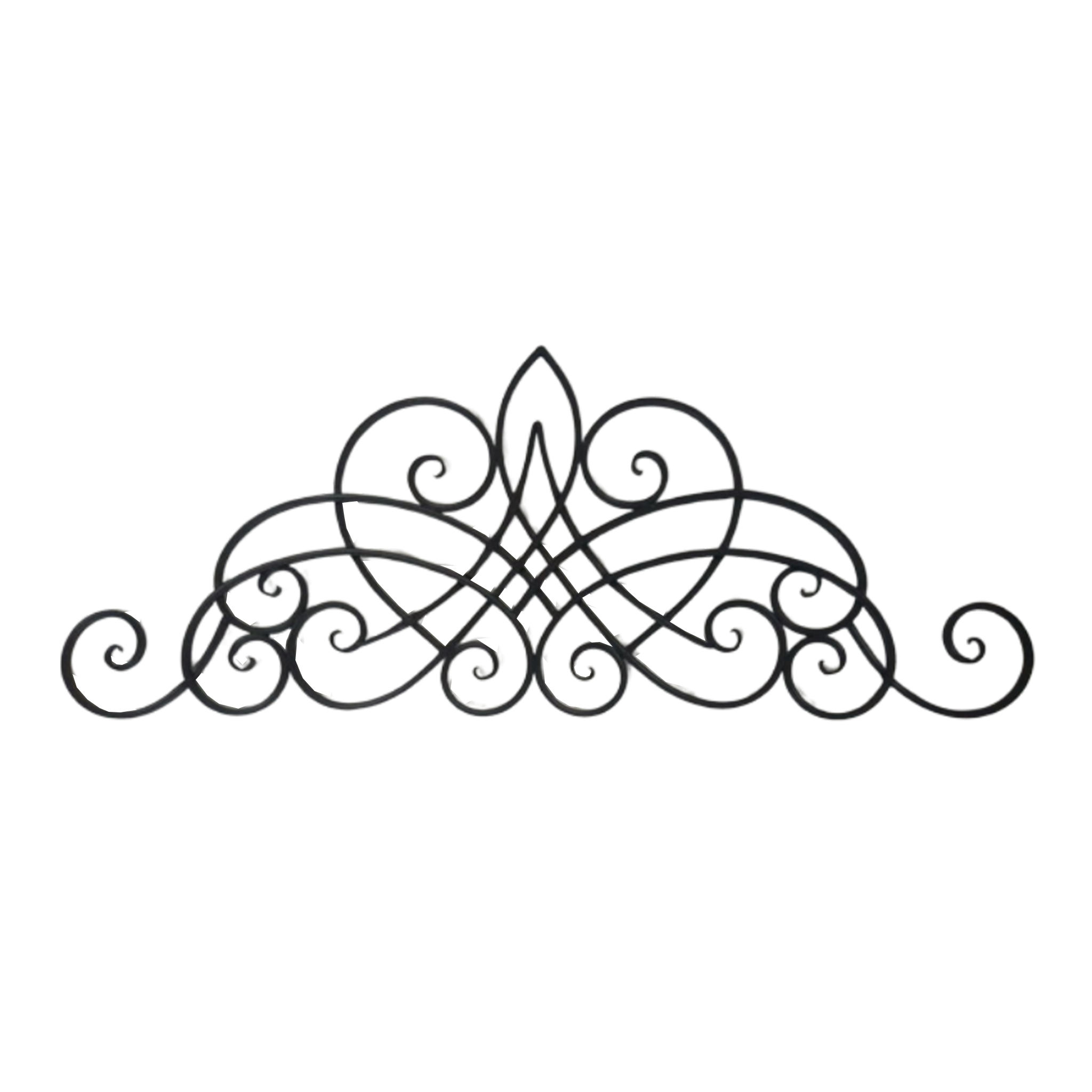 Metal Abstract Wall Decor - Decorative Antique Dark Brown