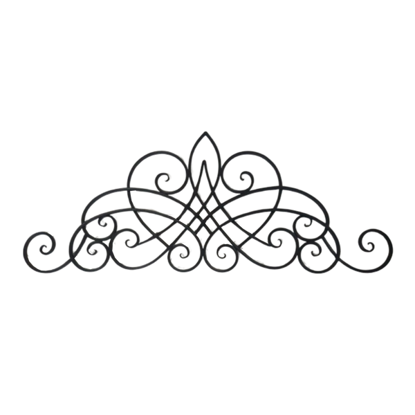 Metal Abstract Wall Decor - Decorative Antique Dark Brown 