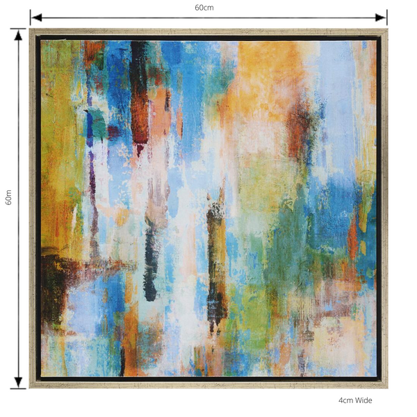 Painting Imagine 1 Framed Print Artwork Stretched Wood Frame with dimensions