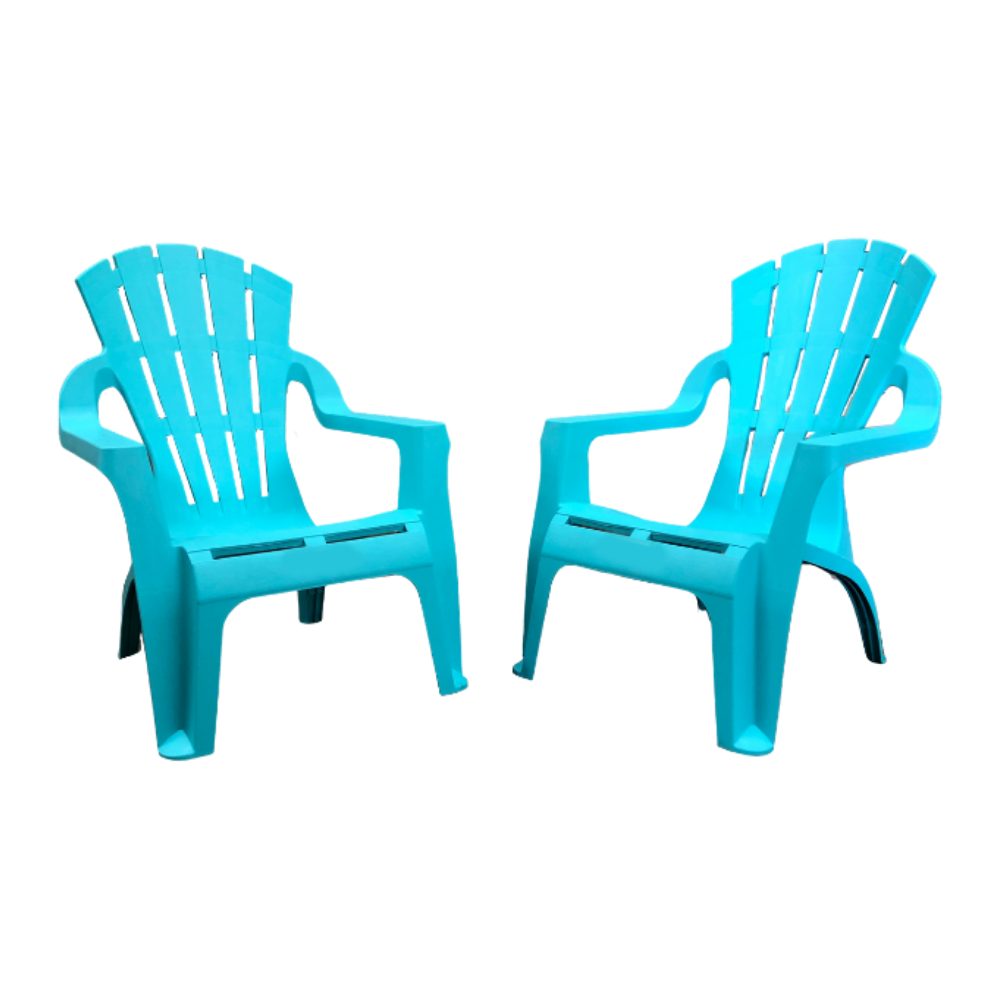 set of 4 aqua adirondack chairs made from pu/plastic