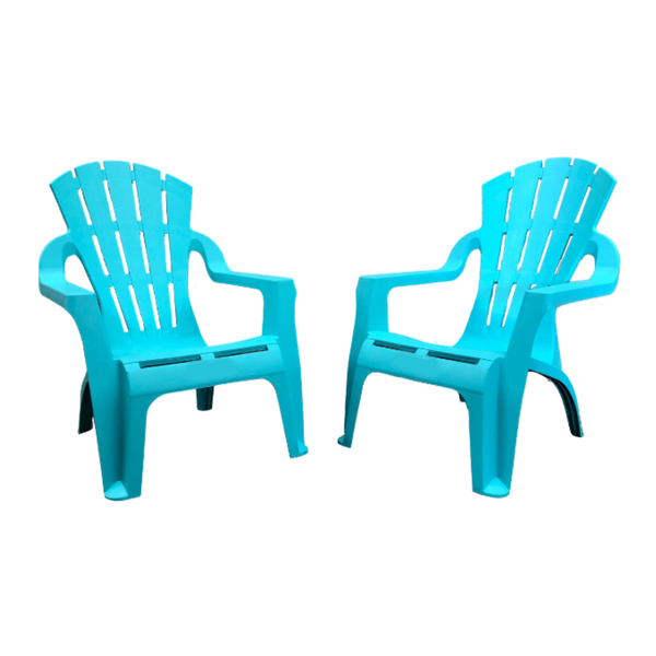 set of 4 aqua adirondack chairs made from pu/plastic