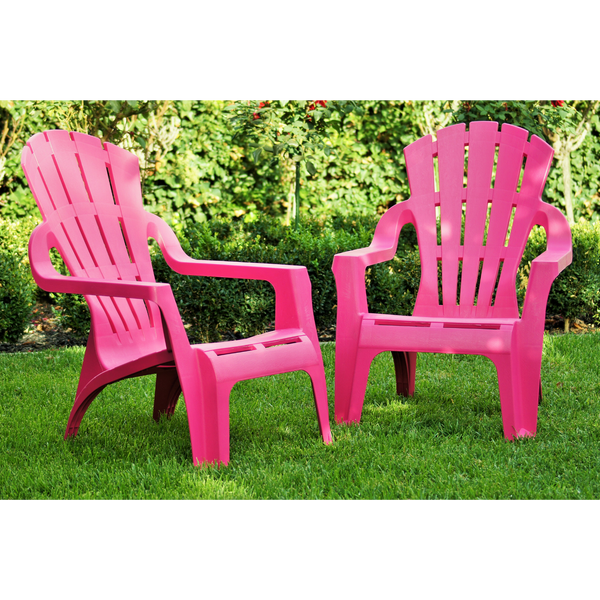 Chair Adirondack Replica Italia Deck Lounge Pool Plastic Outdoor Garden Pink SET 8