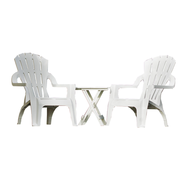 Chair Adirondack Replica Italia Deck Lounge Pool Plastic Outdoor Garden White SET 8