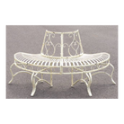 Tree surround in distressed antique white finish, made from sturdy metal