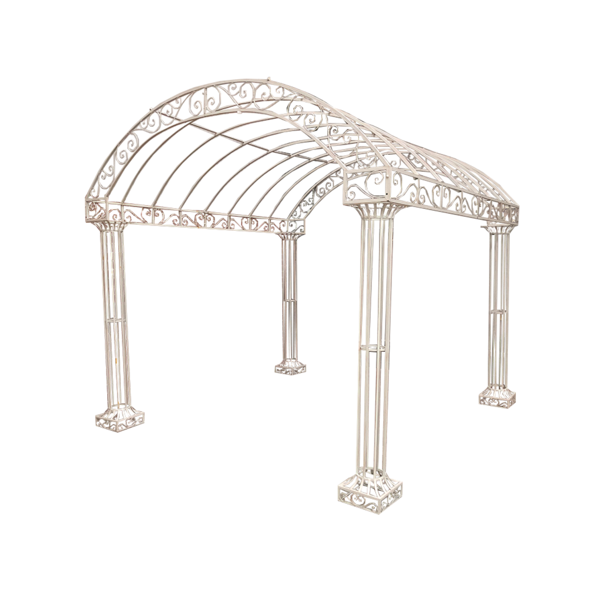 Outdoor Garden Arbour, Gazebo, Arch 3m x 3m made in cream finish.