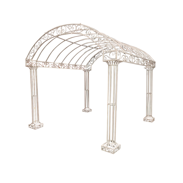 Outdoor Garden Arbour, Gazebo, Arch 3m x 3m made in cream finish.