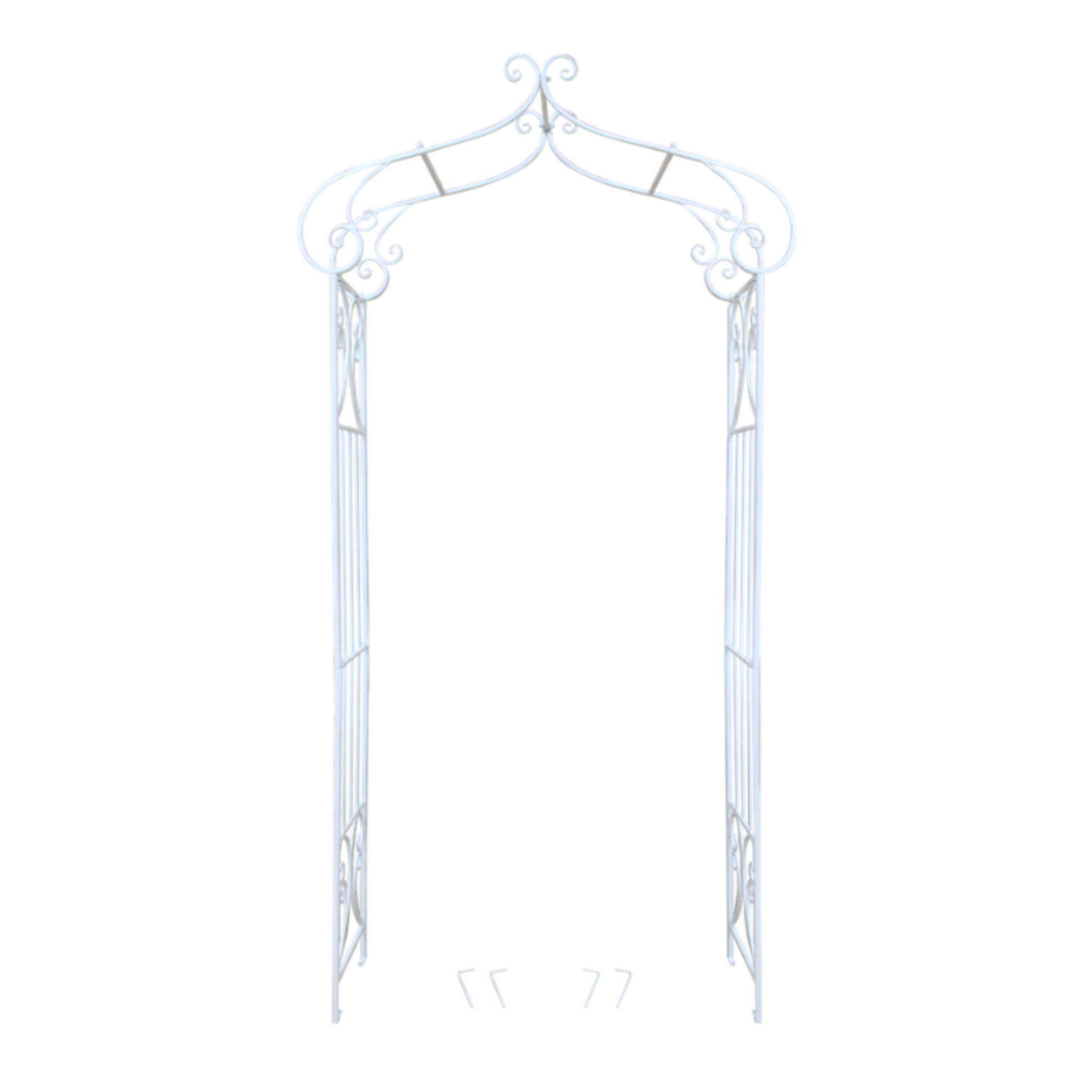 Decorative Metal Arch in Antique Cream