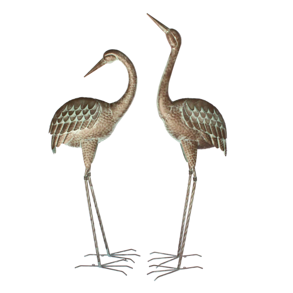 Cranes Set 2 Metal Verdi 45x22x97cm 45x22x107cm high