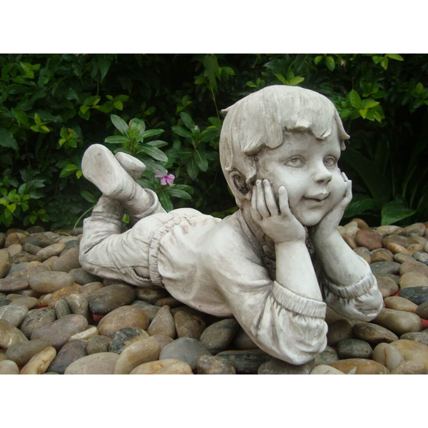 Statue - Boy Thinking in the garden