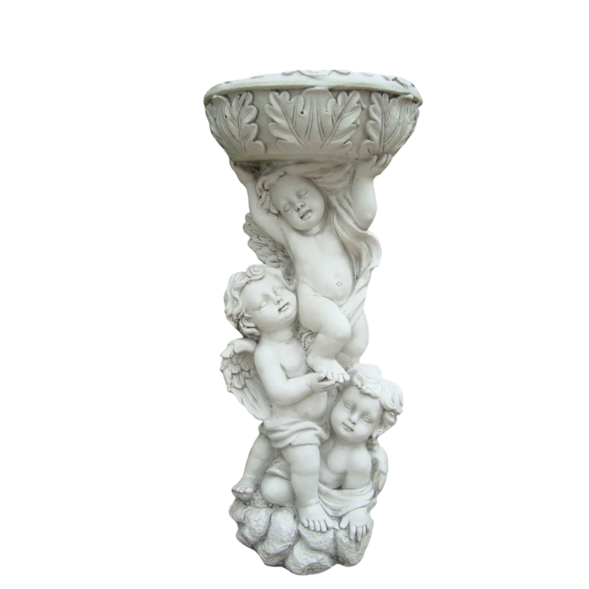 Statue - 3 Angel Cherub Flower Pot, Bird Feeder