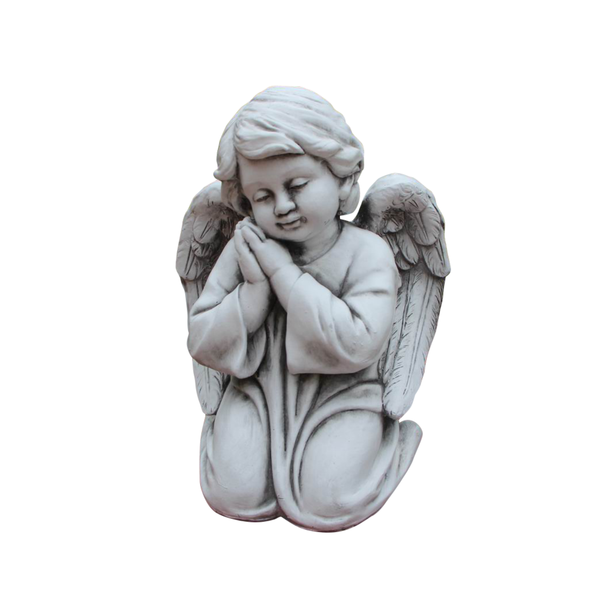 Statue - Angel Cherub Boy Kneeling Sculpture