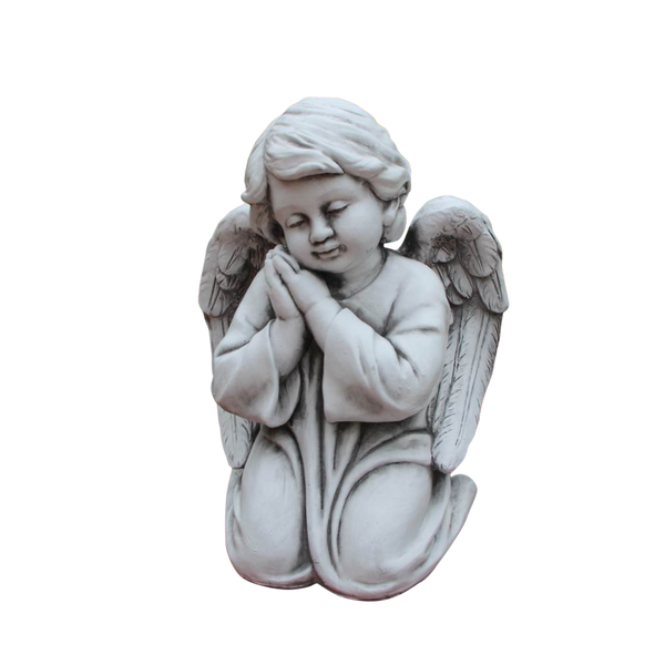 Statue - Angel Cherub Boy Kneeling Sculpture