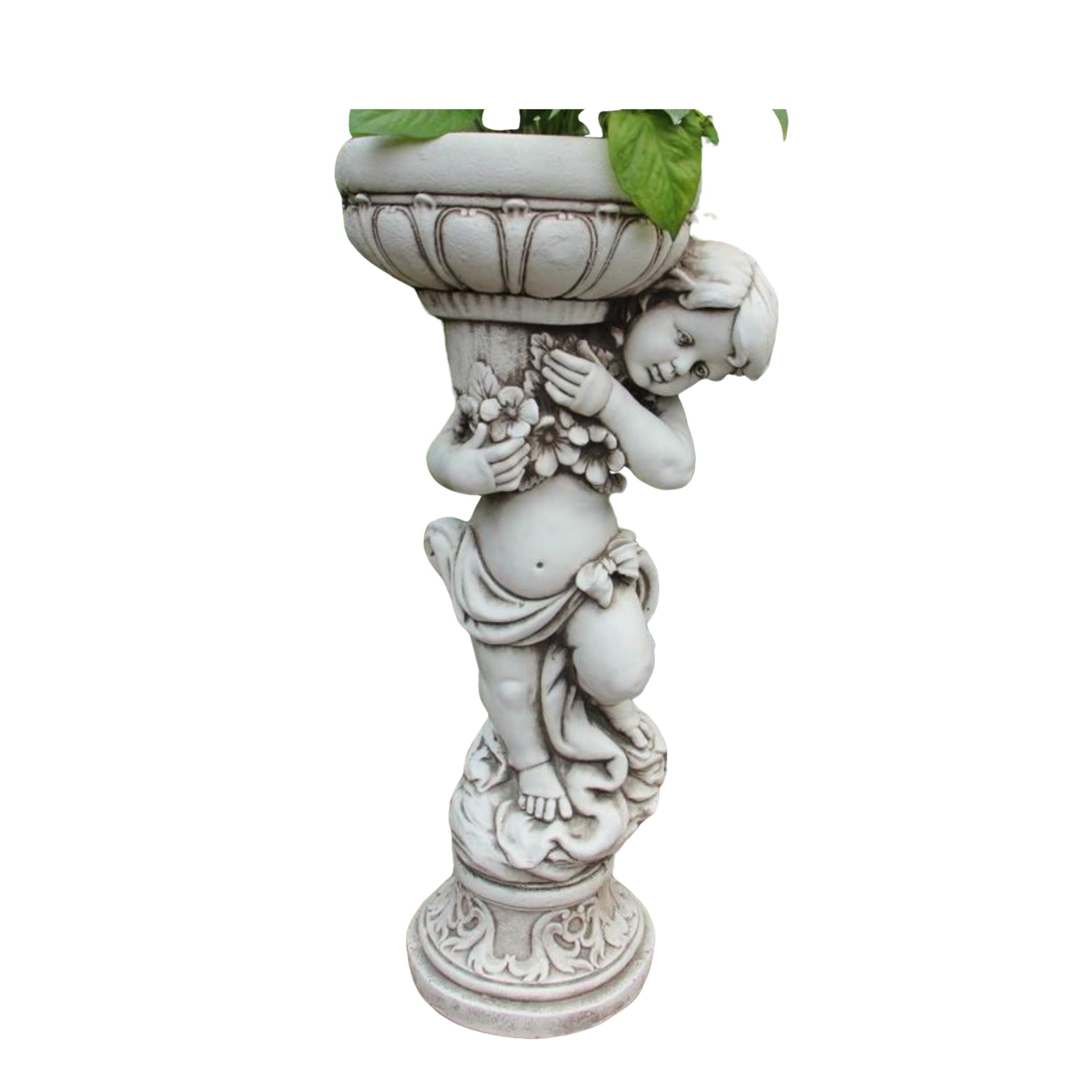 Statue - Boy Flower Pot Plant