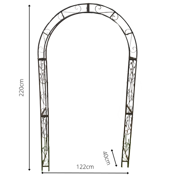 Arch Round Black/Brown
122x40x220 cms