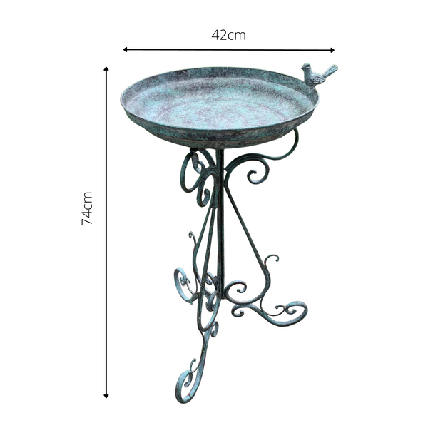 Bird Feeder on Stand Green 42x37x74 cms