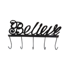 Cast Iron Believe Wall Hooks 
