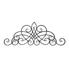 Metal Abstract Wall Decor - Decorative Antique Dark Brown 