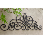 Metal Abstract Wall Decor - Decorative Antique Dark Brown  in garden on a wall