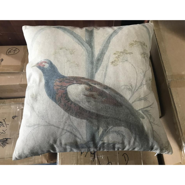 Cushion Filled Print on Fabric Unique Vintage Pheasant Birdlife