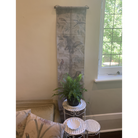 Wall Hanging Scroll, Print on Fabric Unique Vintage Parrot Blue Birdlife hanging inside