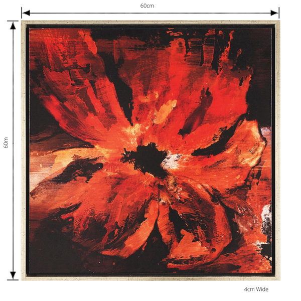 Painting Lava Bouquet 1 Print Artwork Stretched Wood Frame with dimensions 