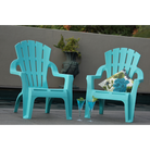 set of 4 aqua adirondack chairs made from pu/plastic