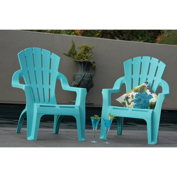 set of 4 aqua adirondack chairs made from pu/plastic