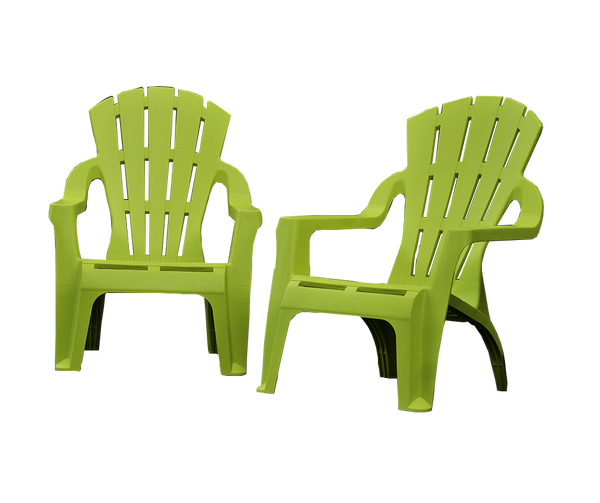 SET 8 Chair Adirondack Replica Italia Deck Lounge Pool Plastic Outdoor Garden Lime