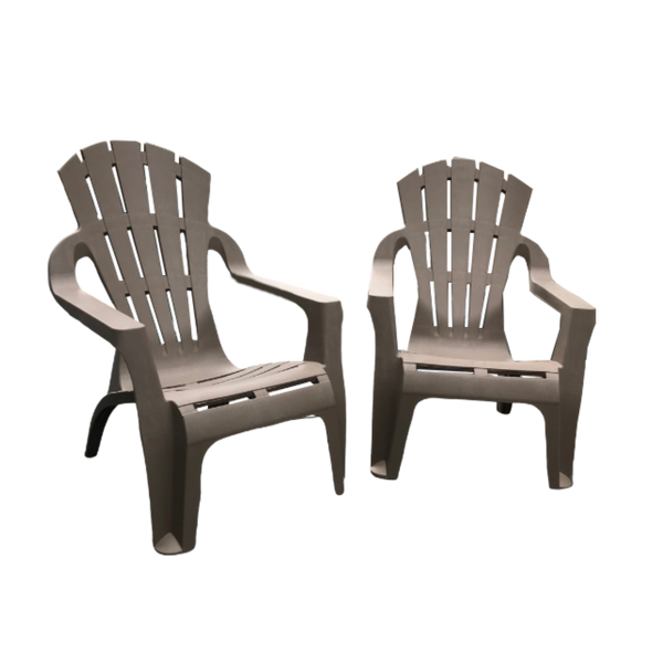 Chair Adirondack Replica Italia Deck Lounge Pool Plastic Outdoor Garden Taupe SET 8