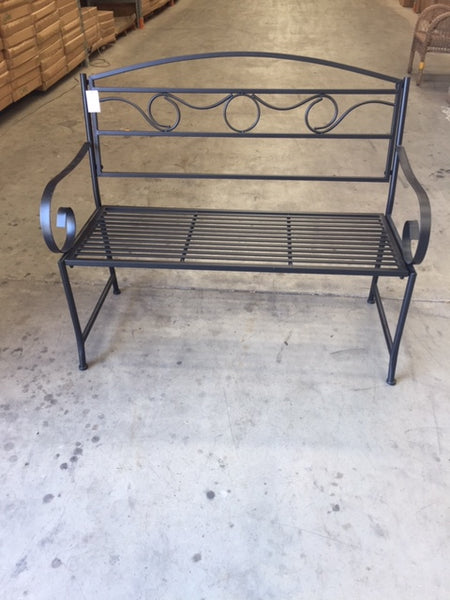 Outdoor Black metal Eden garden bench 