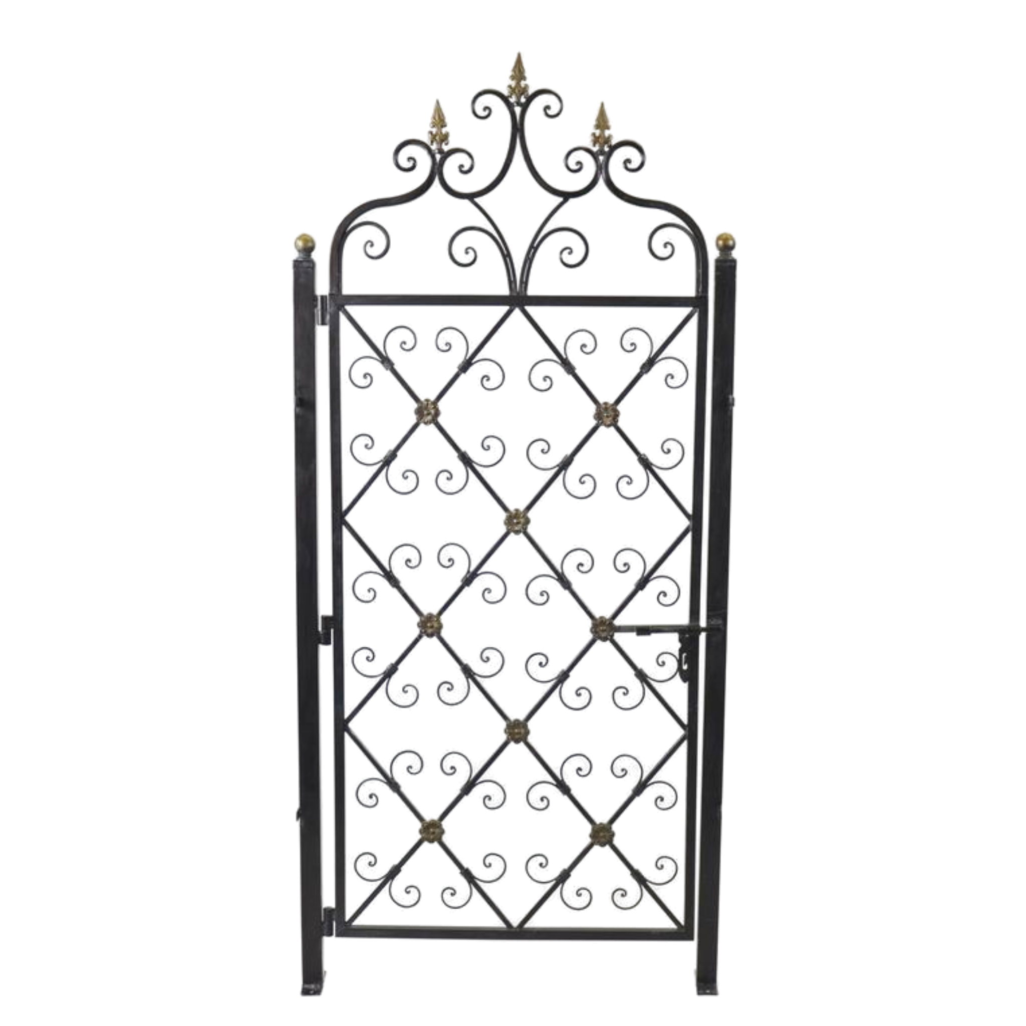 Garden Gate, Metal Decorative Ornamental Single with Posts