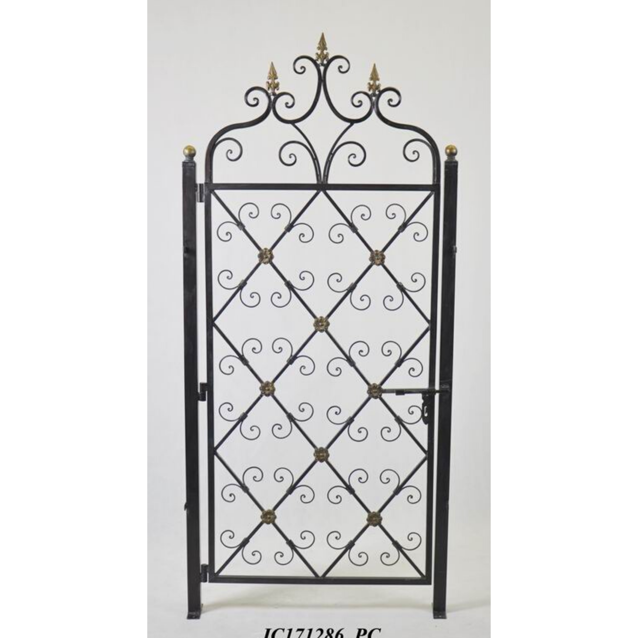 Garden Gate, Metal Decorative Ornamental Single with Posts