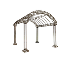 Outdoor Garden Arbour, Gazebo, Arch 3m x 3m made in rusty finish.