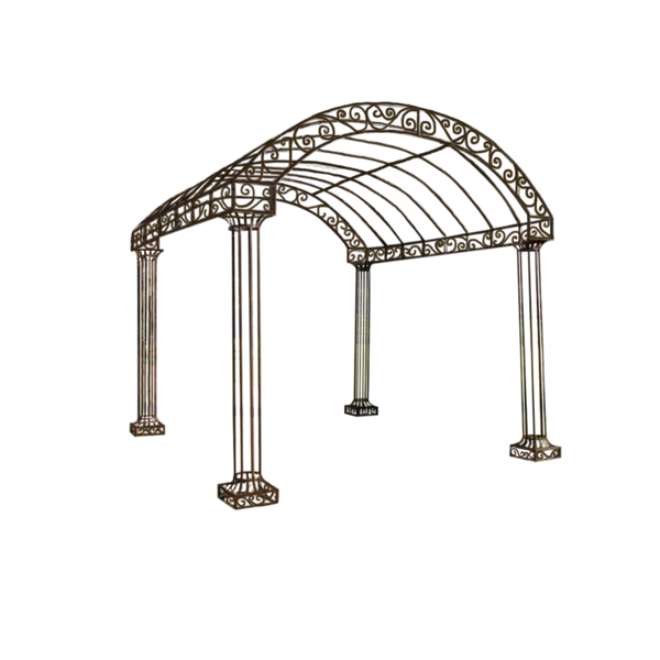 Outdoor Garden Arbour, Gazebo, Arch 3m x 3m made in rusty finish.