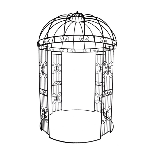 Outdoor Garden arbour, Gazebo. Round 2m x 2m x 3m