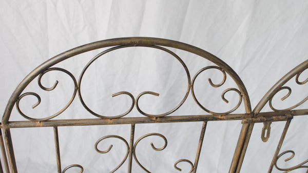 Garden Arch with Gate Rustic Brown 127x40x230cm