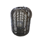 Rattan/Cane Lantern Candle Holder - Cylinder