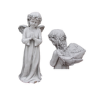 Statue - Angel Fairy Cherub w Wing Bird Feeder Bath Sculpture