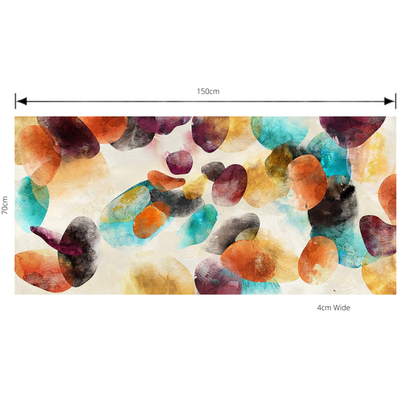 Painting Petri Print Artwork Stretched Wood Frame with dimensions