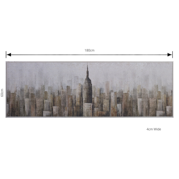 Painting Towers Print Artwork - Wood Frame with dimensions