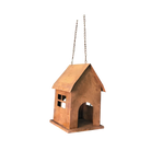 Hanging Birdhouse or birdfeeder in rusty metal 