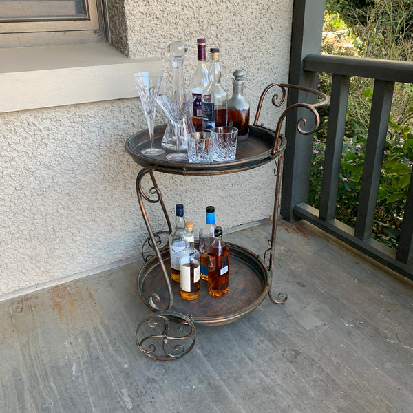 Trolley Drinks | Food Metal in Antique Verdi Bronze