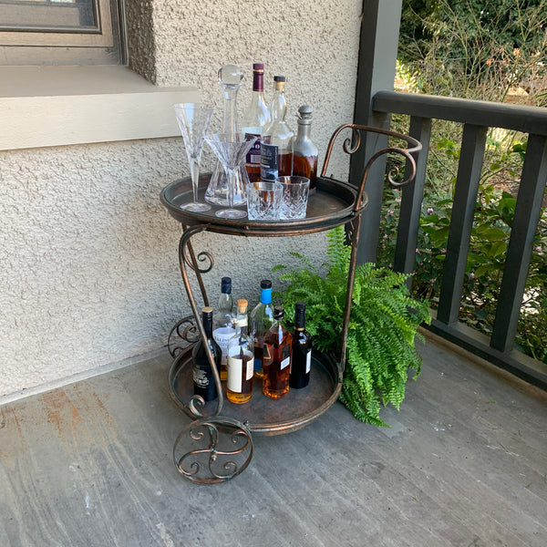 Trolley Drinks | Food Metal in Antique Verdi Bronze